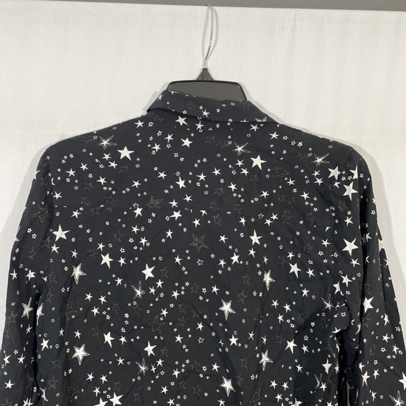 NEW Rails [ XS ] Noemi Star Button Down Long Sleeve Blouse‎ in Black Galaxy - Picture 11 of 16